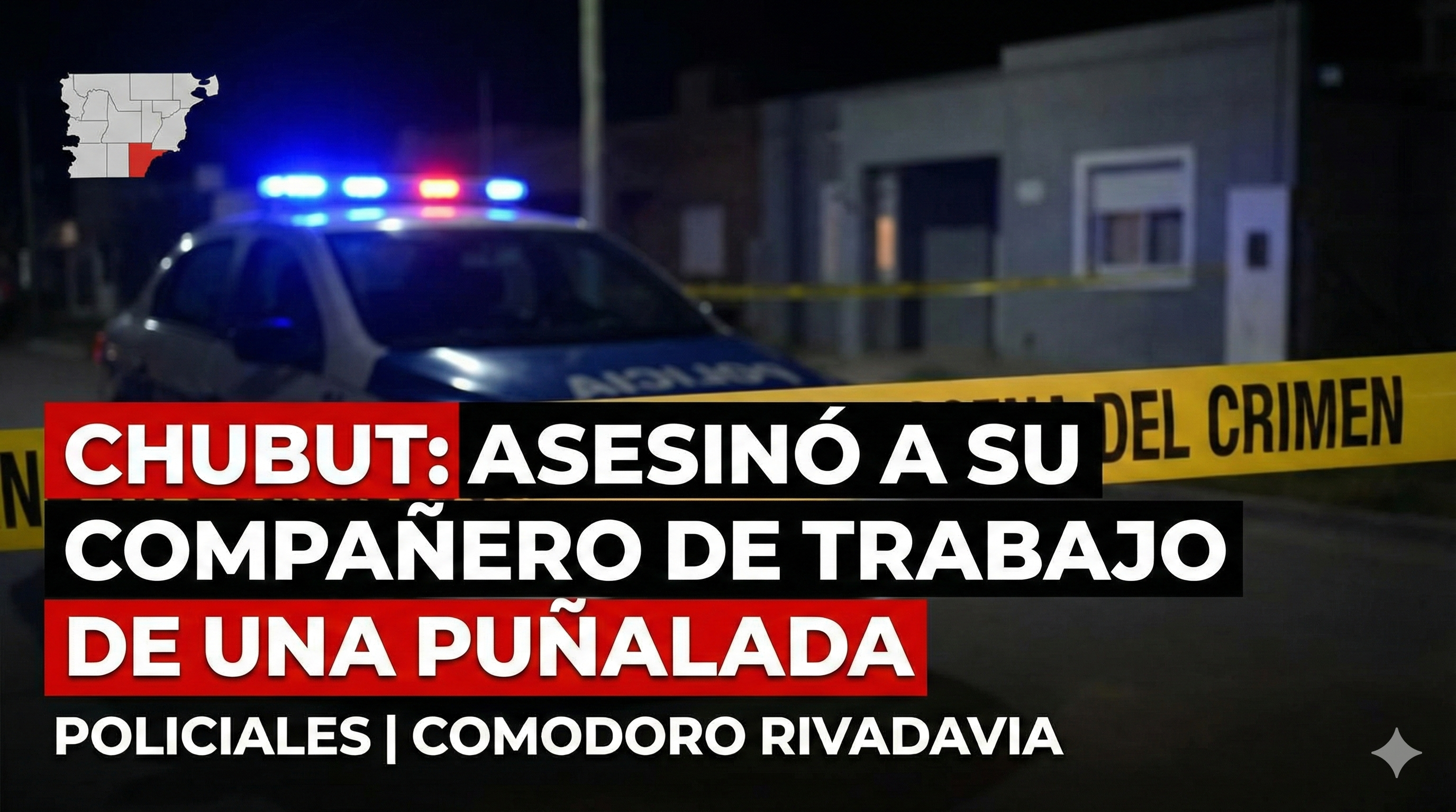 Miniatura de noticia policial sobre el asesinato de un trabajador de Correo Argentino por un compañero en Comodoro Rivadavia, Chubut.
