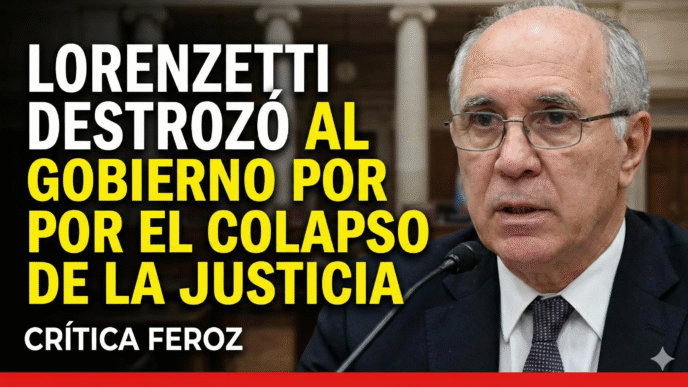 Miniatura con Ricardo Lorenzetti y el titular Lorenzetti destrozó al Gobierno por el colapso de la Justicia.
