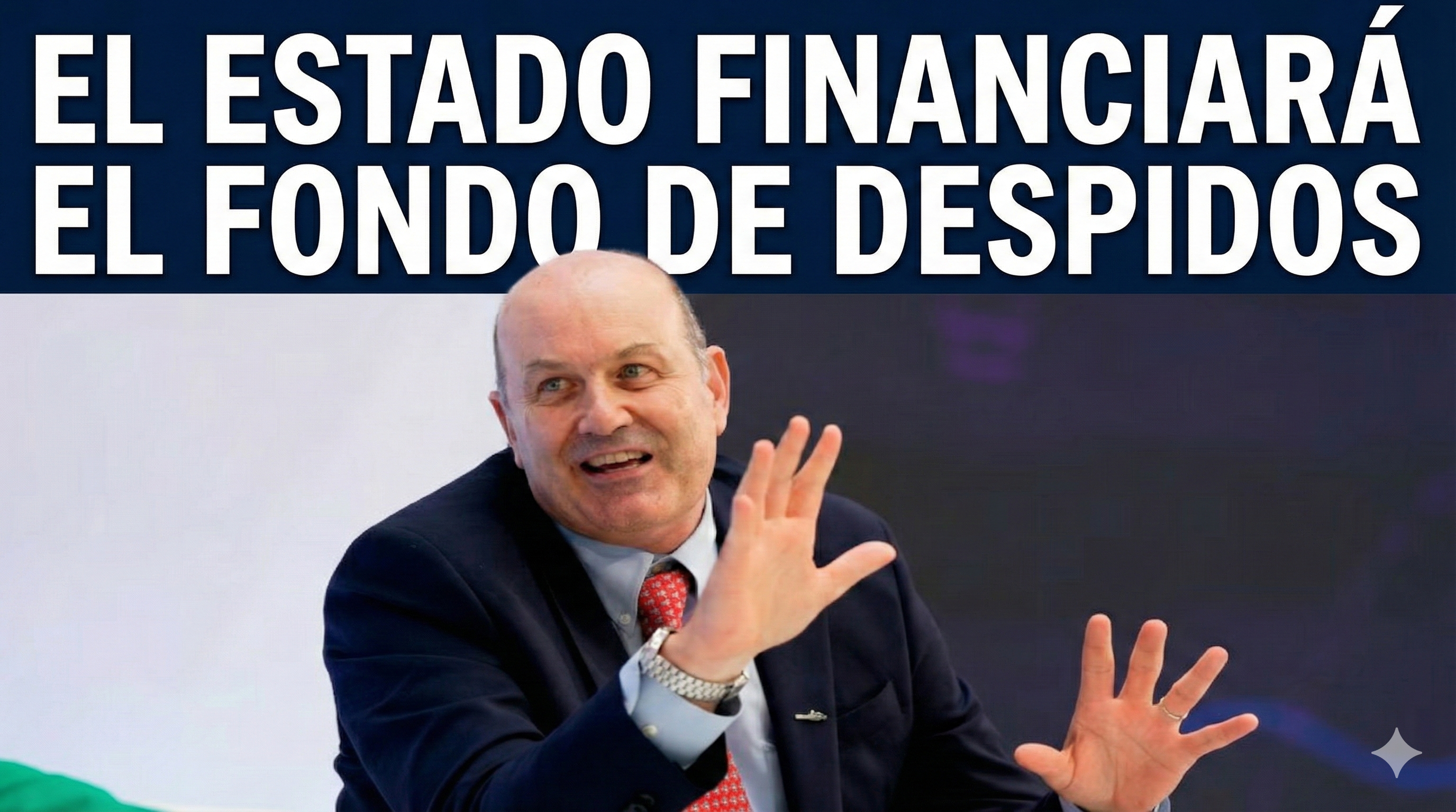 Miniatura con el texto "El Estado financiará el fondo de despidos" y Federico Sturzenegger.