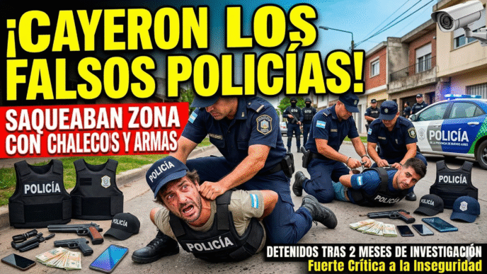 Falsos policías detenidos en Tigre y Malvinas Argentinas. Banda criminal simulaba allanamientos para robar a los vecinos en medio de la crisis y el ajuste de Milei.