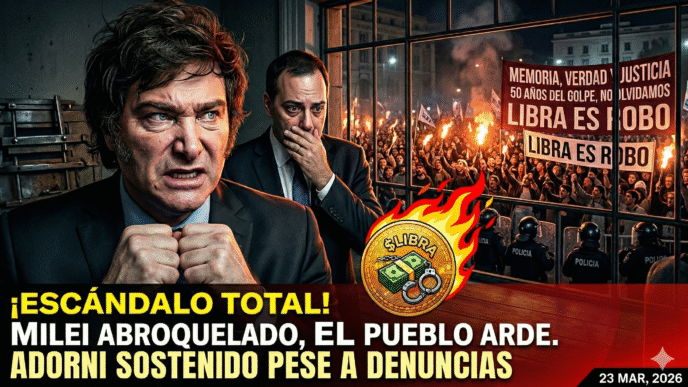 Javier Milei y Manuel Adorni acorralados por el escándalo de corrupción Libra y las protestas masivas contra el ajuste del gobierno