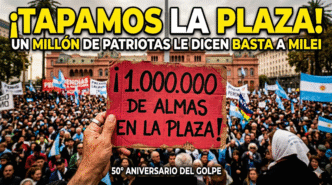 Marcha histórica 24 de marzo 2026 un millón de personas Plaza de Mayo repudio a Javier Milei negacionismo