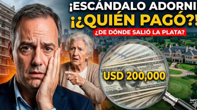 Manuel Adorni envuelto en escándalo de corrupción por compra de propiedades de lujo con dólares prestados por jubiladas