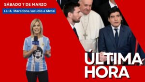 Video viral de Inteligencia Artificial donde Diego Maradona impide que Lionel Messi salude a Donald Trump ante la mirada del Papa Francisco.