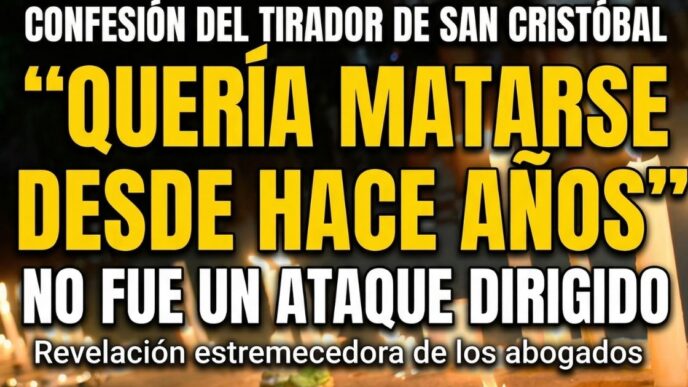 Cartel pidiendo Justicia por Ian y velas encendidas frente a la escuela en San Cristóbal tras el asesinato cometido por el tirador adolescente de 15 años.