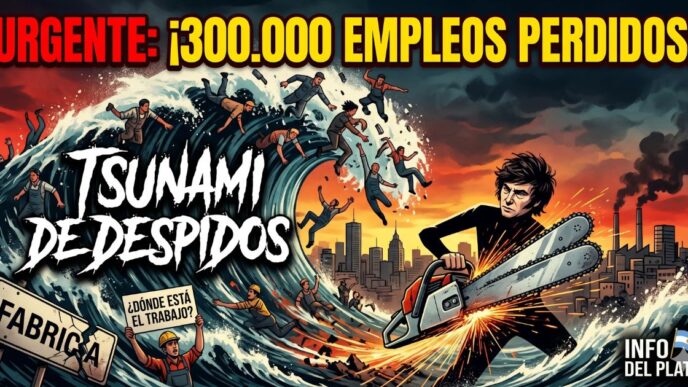 Tsunami de despidos en Argentina: 300 mil empleos perdidos bajo el plan de Javier Milei.
