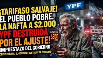 Jubilado desesperado con la billetera vacía frente a un surtidor de YPF. Tarifazo del Gobierno, aumento de nafta a 2000 pesos en mayo 2026 y profunda crisis social en Argentina.