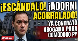 Manuel Adorni con cara de preocupación frente a los tribunales de Comodoro Py. Escándalo por enriquecimiento ilícito y corrupción en el gobierno de Javier Milei.