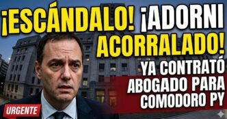 Manuel Adorni con cara de preocupación frente a los tribunales de Comodoro Py. Escándalo por enriquecimiento ilícito y corrupción en el gobierno de Javier Milei.