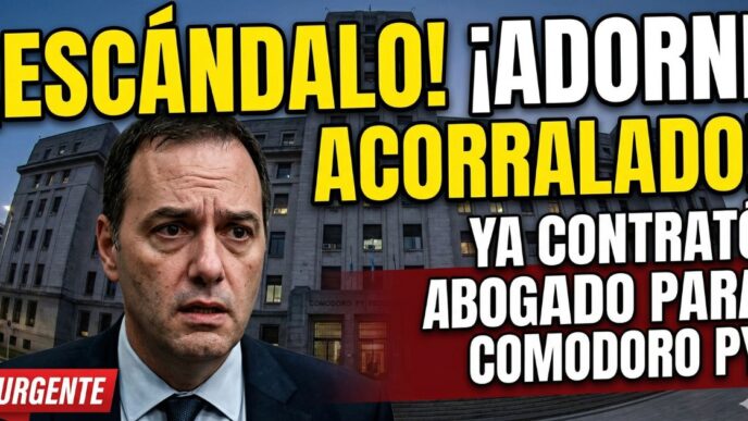 Manuel Adorni con cara de preocupación frente a los tribunales de Comodoro Py. Escándalo por enriquecimiento ilícito y corrupción en el gobierno de Javier Milei.