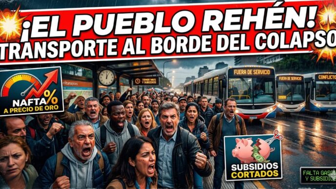 Una escena apocalíptica sobre la costa de Mar del Plata: una supercélula gigante de tormenta se cierne sobre la playa en un día soleado, creando un contraste visual impactante y aterrador. Pequeñas figuras humanas en la orilla se ven diminutas ante el poder de la naturaleza. Una imagen cargada de drama y emoción, diseñada para capturar la atención de inmediato y que invita a ser compartida.