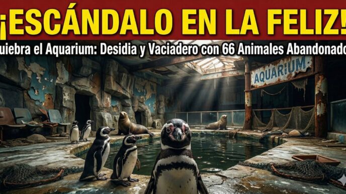 Pingüinos y lobos marinos abandonados en el predio en ruinas por la quiebra del Aquarium de Mar del Plata
