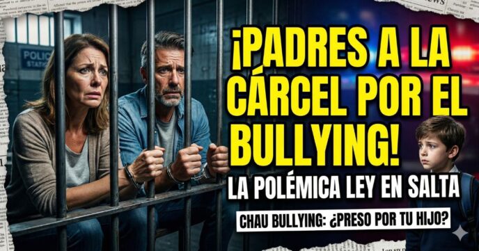 Padres esposados en la cárcel por acoso escolar de sus hijos tras nueva ley de bullying en Salta