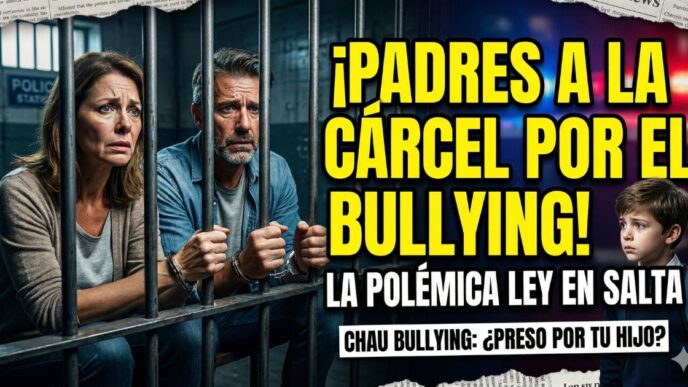 Padres esposados en la cárcel por acoso escolar de sus hijos tras nueva ley de bullying en Salta