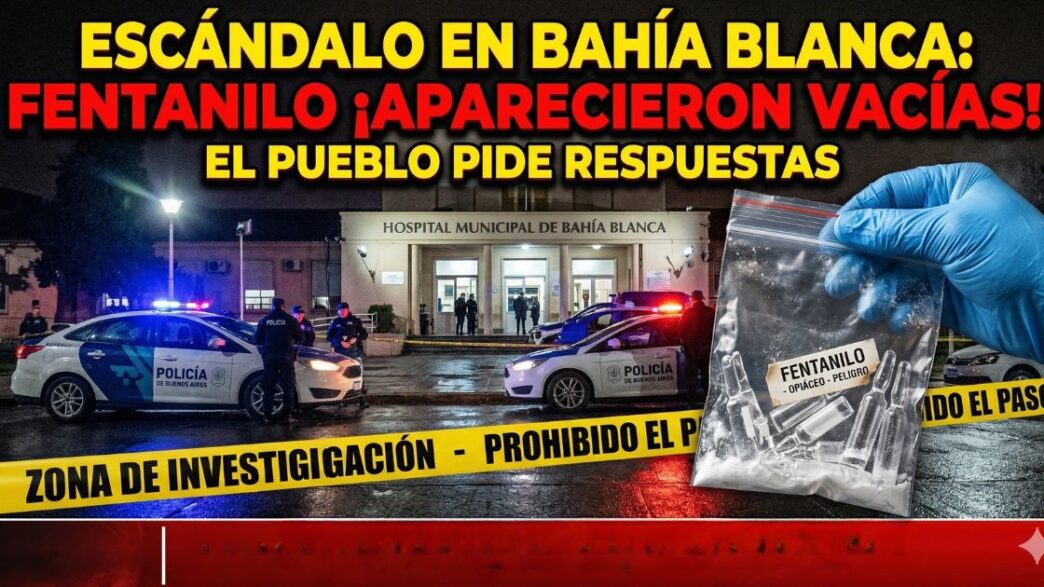 Hospital Municipal de Bahía Blanca allanamiento fentanilo robado ampollas vacias droga zombi