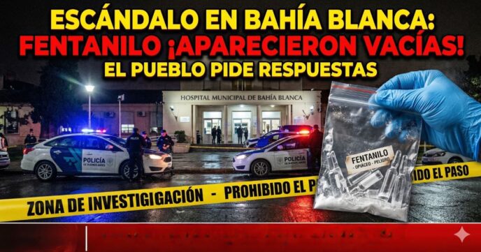 Hospital Municipal de Bahía Blanca allanamiento fentanilo robado ampollas vacias droga zombi