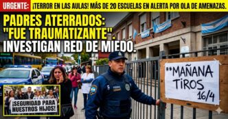 Amenazas de tiroteo en escuelas Argentina 2026: operativo policial en colegios por pánico a masacre escolar