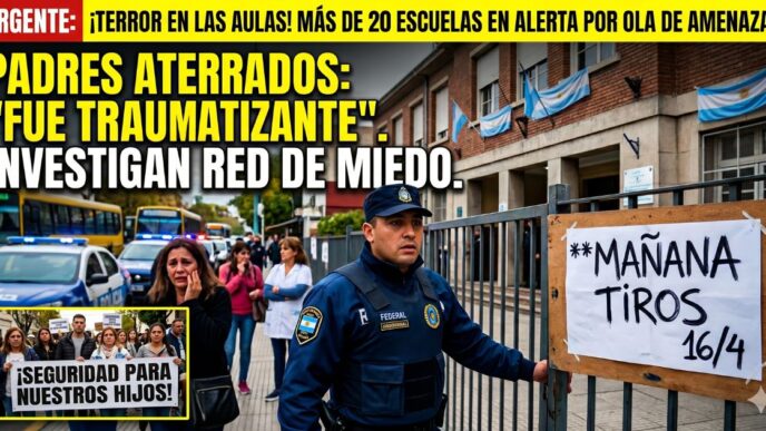 Amenazas de tiroteo en escuelas Argentina 2026: operativo policial en colegios por pánico a masacre escolar