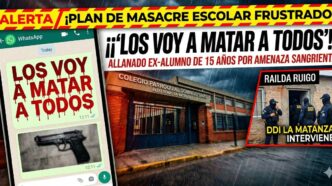 Amenaza de masacre escolar en Colegio Domingo Savio de La Matanza, chat de WhatsApp con armas y operativo de la DDI.