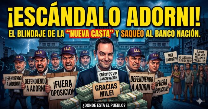 Manuel Adorni protegido por diputados libertarios en el Congreso escándalo créditos millonarios Banco Nación nueva casta ajuste