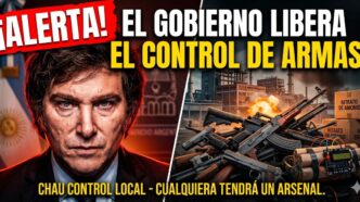 Javier Milei liberando el control de armas en Argentina. Arsenal de fusiles, pistolas y explosivos sin control municipal tras la escandalosa medida del RENAR y el Gobierno Nacional.