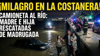 Rescate heroico de madre e hija tras caer con su camioneta al Río de la Plata. Milagro en la Costanera.