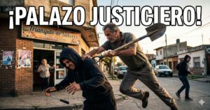 Vecino justiciero golpea con una pala a ladrón armado con un destornillador en robo a pizzería de Moreno