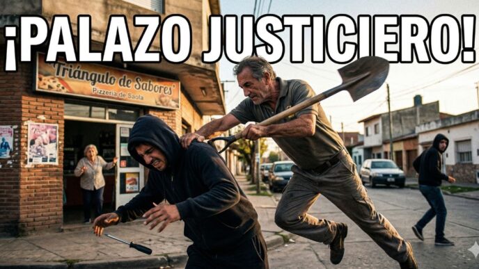 Vecino justiciero golpea con una pala a ladrón armado con un destornillador en robo a pizzería de Moreno