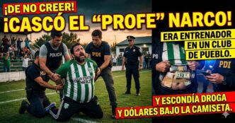 Detención del narco Gordo Axel camuflado como entrenador en el club Eduardo Hertz de Villa Mugueta Santa Fe operativo policial PDI