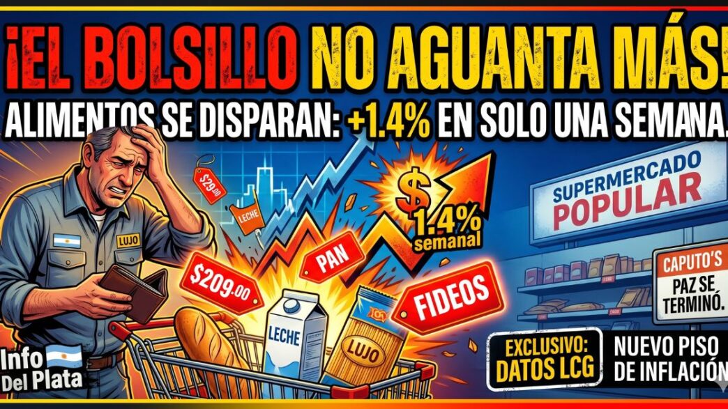 Hombre angustiado mirando su billetera vacía frente a precios de alimentos por las nubes. Inflación de abril, ajuste de Milei y Caputo destruyen el bolsillo de los argentinos.