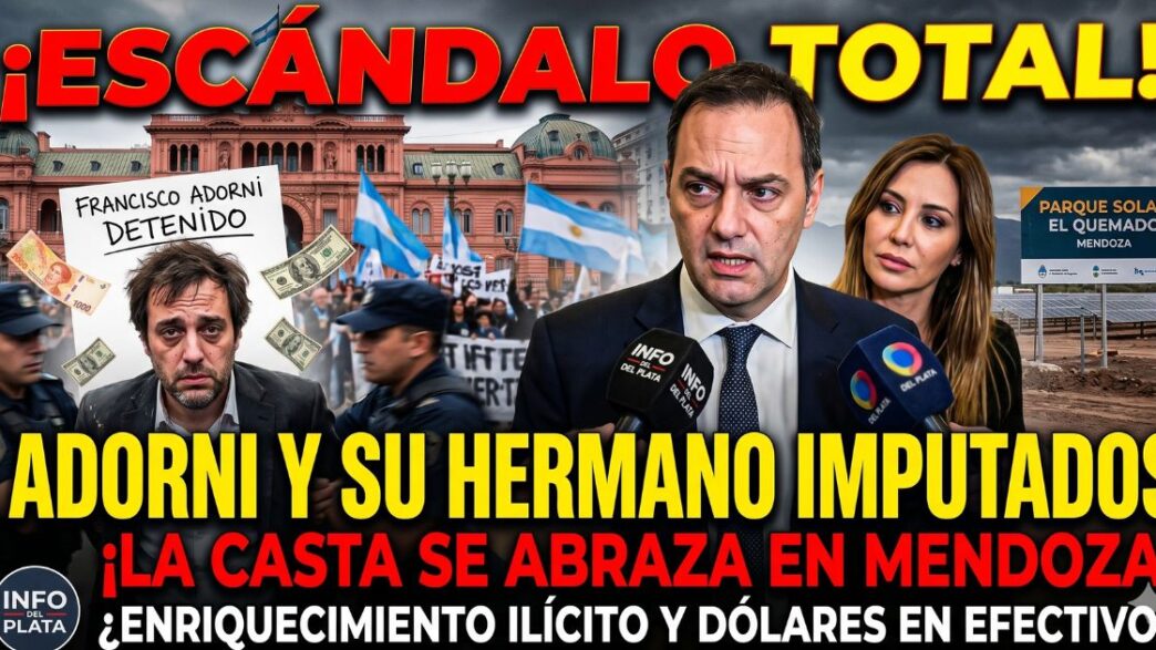 Manuel Adorni en medio del escándalo por la imputación de su hermano Francisco por enriquecimiento ilícito y dólares en efectivo.