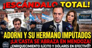 Manuel Adorni en medio del escándalo por la imputación de su hermano Francisco por enriquecimiento ilícito y dólares en efectivo.
