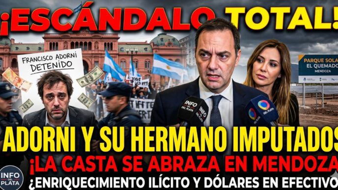 Manuel Adorni en medio del escándalo por la imputación de su hermano Francisco por enriquecimiento ilícito y dólares en efectivo.