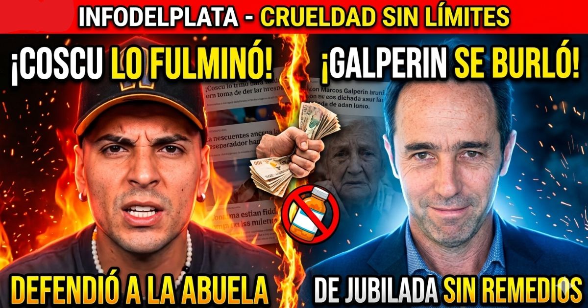 Coscu furioso enfrentando al multimillonario Marcos Galperin tras su repudiable burla a una jubilada que no puede comprar remedios por el brutal ajuste de Milei.