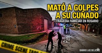 Escena del brutal crimen en Rosario: la casa en barrio Las Delicias donde un hombre mató a golpes a su cuñado tras una discusión por la propiedad.