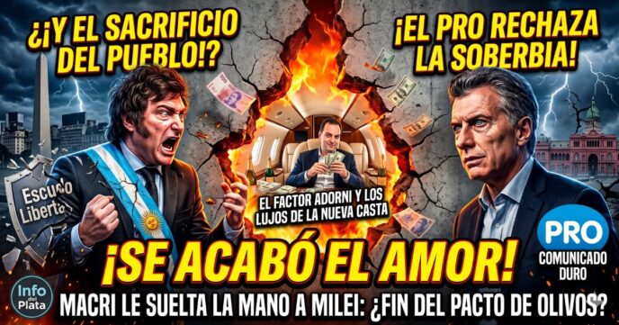 Interna Milei Macri al rojo vivo: ruptura por el escándalo de corrupción y los lujos de Adorni mientras el gobierno ajusta al pueblo.