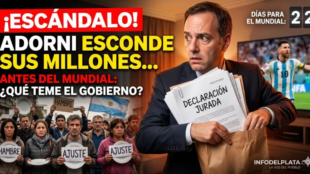 Manuel Adorni esconde su declaración jurada por enriquecimiento ilícito frente al hambre del ajuste y el Mundial