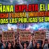 Multitudinaria Marcha Federal Universitaria contra el ajuste de Javier Milei, con estudiantes y docentes sosteniendo carteles de la UBA, UNAHUR y UNLaM en defensa de la educación pública y gratuita.