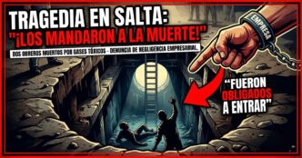 Ilustración de la tragedia en Salta operarios fallecidos en una cloaca por gases tóxicos y denuncia de negligencia.