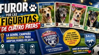 Campaña viral adopción de perros en Salta figuritas del mundial