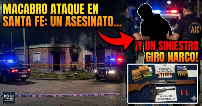 Operativo policial nocturno y armas incautadas tras el macabro crimen en Villa Amelia con un oscuro giro narco.