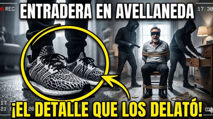 Cámara de seguridad capta violenta entradera en Avellaneda: el insólito detalle en las zapatillas que arruinó el robo perfecto.