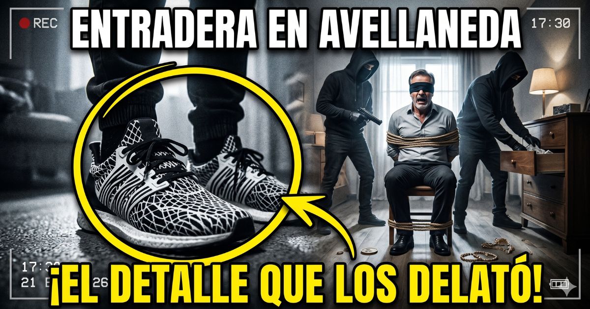 Cámara de seguridad capta violenta entradera en Avellaneda: el insólito detalle en las zapatillas que arruinó el robo perfecto.