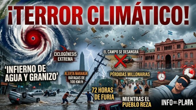 ¡TERROR CLIMÁTICO! UNA CICLOGÉNESIS MONSTRUOSA AMENAZA CON SEPULTAR A BUENOS AIRES MIENTRAS EL GOBIERNO DUERME