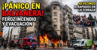 Feroz incendio en Balvanera: impactante imagen del fuego en Avenida Independencia y el megaoperativo del SAME y Bomberos para rescatar a 40 vecinos atrapados en la terraza.