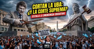 Multitudinaria marcha federal contra el ajuste salvaje de Javier Milei. Estudiantes defienden la universidad pública mientras la Corte Suprema decide el futuro del presupuesto universitario.