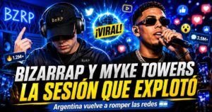 Miniatura sobre Bizarrap y Myke Towers, la nueva sesión viral que explotó en redes y volvió a poner a la música argentina en tendencia mundial.
