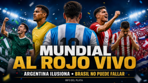 Portada deportiva del Mundial 2026 con Argentina, Brasil, México, Canadá y Paraguay como protagonistas de la jornada.