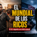 Portada de la nota El Mundial de los ricos, con un árbitro somalí frente a una escena de control migratorio de Estados Unidos, bandera norteamericana, dólar y dinero