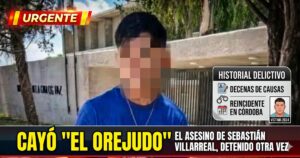 El Orejudo, el menor de 16 años asesino de Sebastián Villarreal, detenido nuevamente en Córdoba por robo.